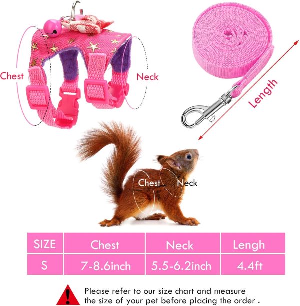 SATINIOR Small Pet Harness Soft Material Leash Safety-1