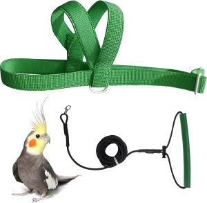 VANTRONIK Bird Harness Leash for Small Parrots Outdoor-0