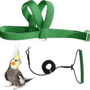 VANTRONIK Bird Harness Leash for Small Parrots Outdoor-0