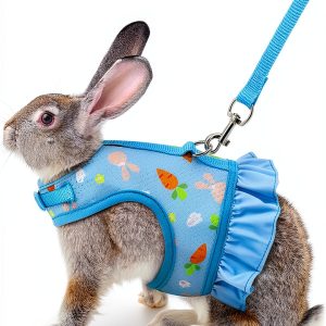 YOUALSO Rabbit Harness Soft Mesh Cute Carrot Design-0