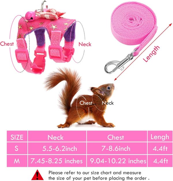 SATINIOR Small Animal Harness Soft Material Leash Control-0