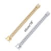 DKJEkdje Pet Chain Collar Cuban Link Rhinestone Design-1