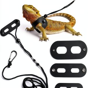 POLKASTORE Reptile Leash Adjustable Harness Soft Leather-0