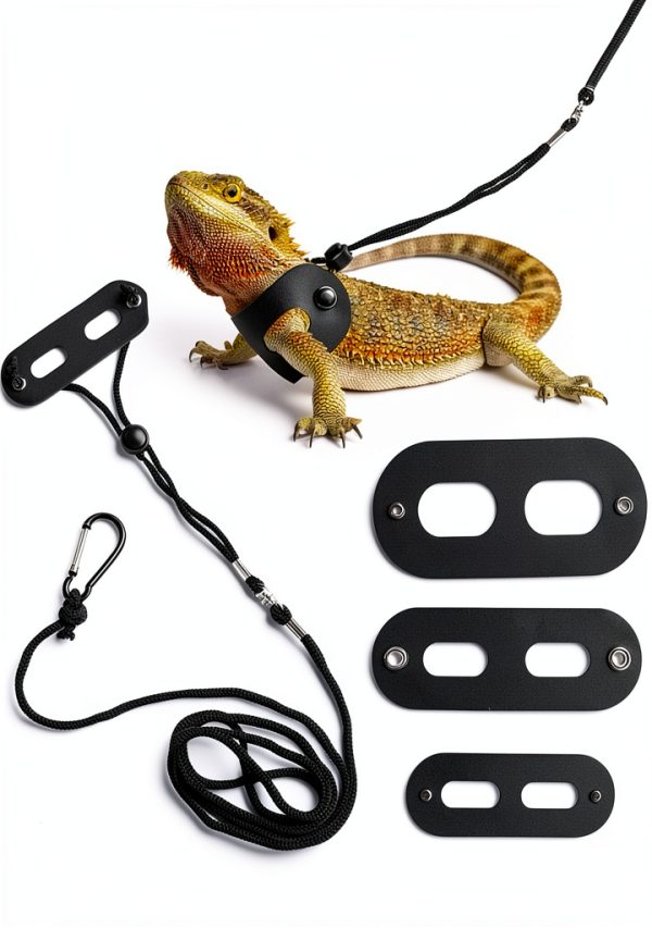 POLKASTORE Reptile Leash Adjustable Harness Soft Leather-0