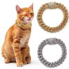 DKJEkdje Pet Chain Collar Cuban Link Rhinestone Design-6