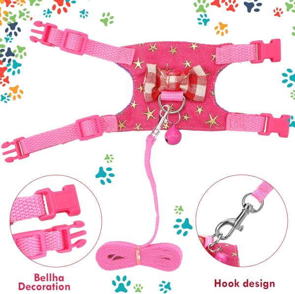 SATINIOR Small Animal Harness Soft Material Leash Control-5