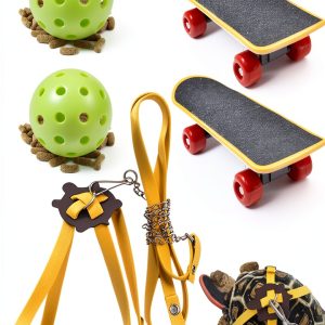 LIHang Turtle Harness Skateboard Pet Adventure Toy Yellow-0