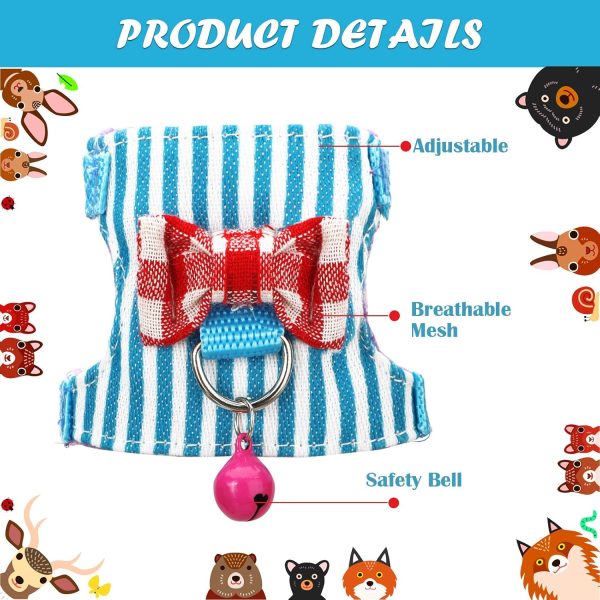 SATINIOR Small Animal Harness Soft Material Leash Control-4