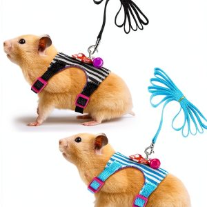 SATINIOR Small Pet Harness Soft Breathable Leash Control-0