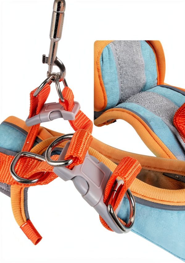 SQUSIMEI Pet Harness Soft Reflective Small Animal Strap-2