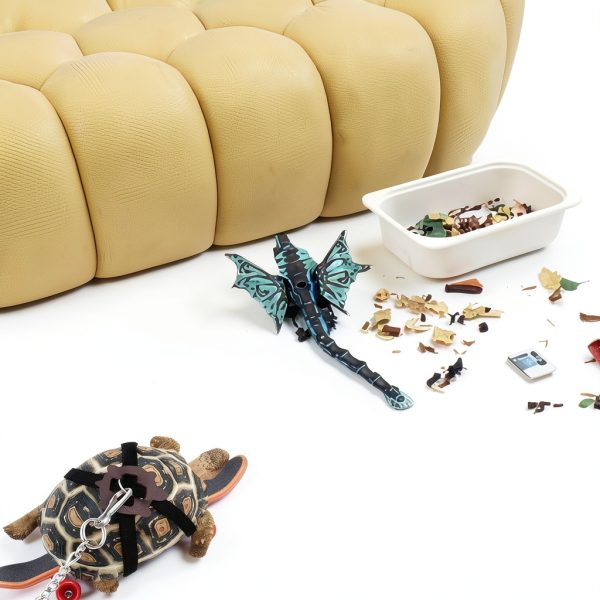 LIHang Turtle Harness Skateboard Pet Adventure Toy Yellow-3