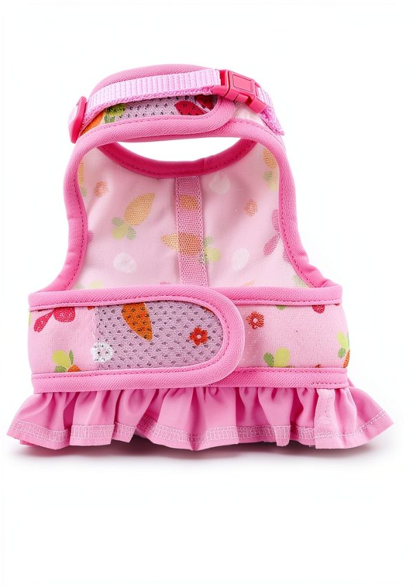 YOUALSO Rabbit Harness Soft Mesh Cute Carrot Design-4