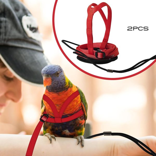 HOKABLE Bird Harness Soft Satin Material Training Leash-1