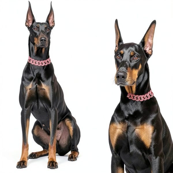 Khendyogn Dog Chain Collar Zinc Alloy Diamond Decoration-1