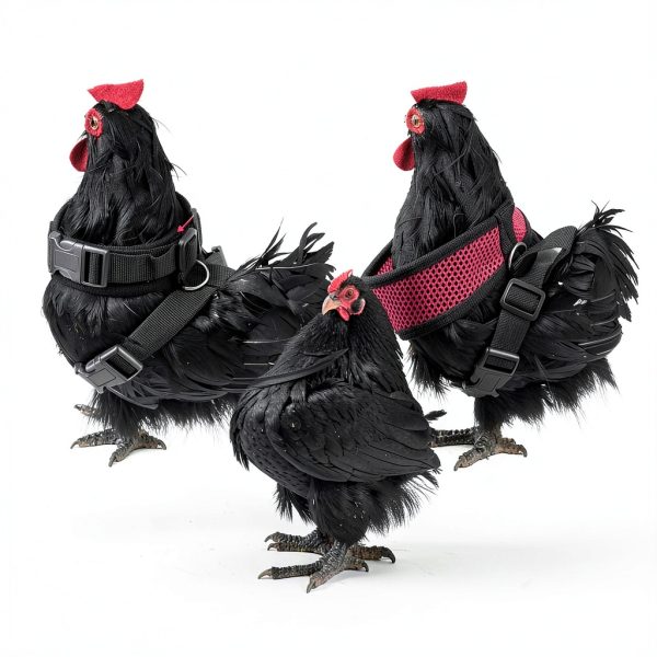 Adhafera Chicken Harness Adjustable Breathable Pet Walking-1