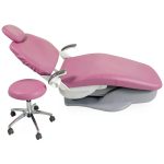 Dental Chair Covers Leather Waterproof PU Leather 4Pcs Set Pink-0