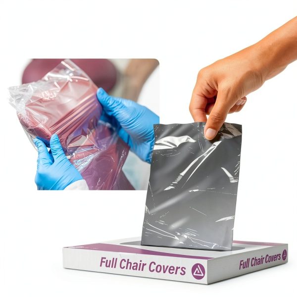 Dynarex Full Chair Cover for Dental Chair & Tattoo Chair - Disposable Plastic Chair Cover - 29" x 80" - 125-Pack Dispenser Box-6