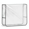 Salon Chair Cover 2pcs Black Edge Clear Reusable Protectors by Larrel-1
