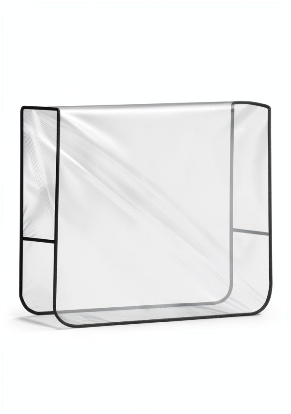Salon Chair Cover 2pcs Black Edge Clear Reusable Protectors by Larrel-1