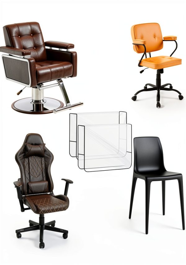 Salon Chair Cover 2pcs Black Edge Clear Reusable Protectors by Larrel-3